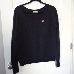 Hollister-Navy Blue Sweater-Size Medium